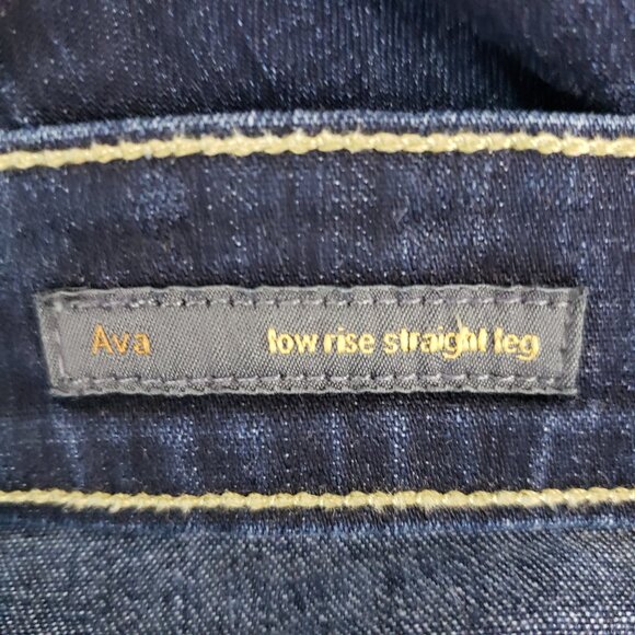 Citizens of Humanity Ava Low-Rise Straight Jeans Size 30 Blue Distressed Pockets - Picture 8 of 11